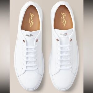 Goodman Brand all White Leather Sneakers Men’s Size 7.5 Minimalist